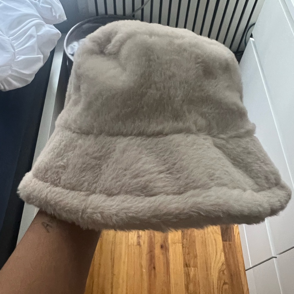 Fuzzy bucket hat